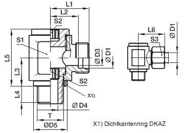 DSVW-M - Niederdruck-Schwenkverschraubung